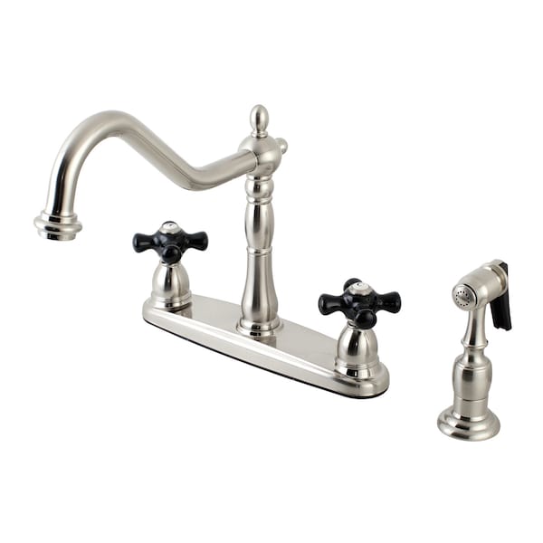 Kingston Brass Duchess Centerset Kitchen Faucet, Brushed Nickel KB1758PKXBS - main